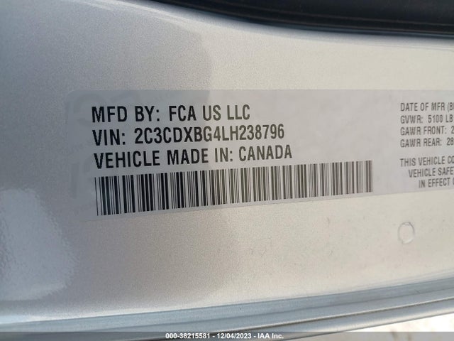 Dodge Charger Sxt Rwd 2020 2C3CDXBG4LH238796 Image 9