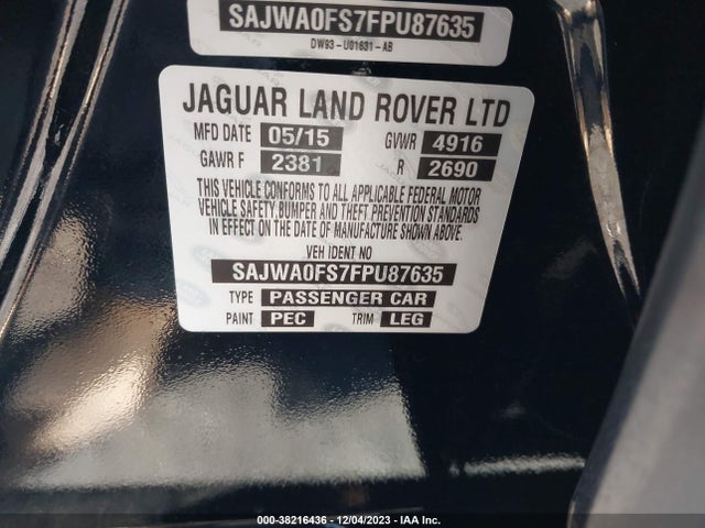 2015 JAGUAR XF SAJWA0FS7FPU87635 Photo 8