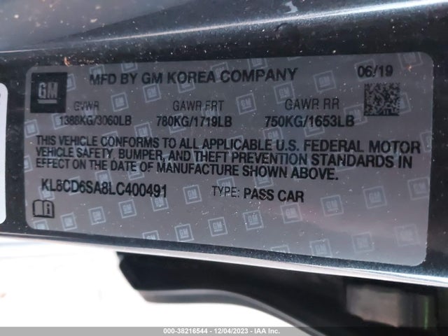 Chevrolet Spark Fwd 1lt Automatic 2020 KL8CD6SA8LC400491 Image 9
