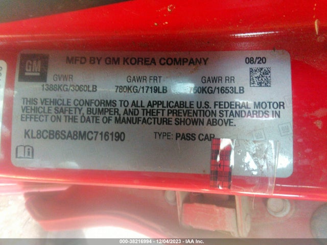Chevrolet Spark Fwd Ls Automatic 2021 KL8CB6SA8MC716190 Image 9