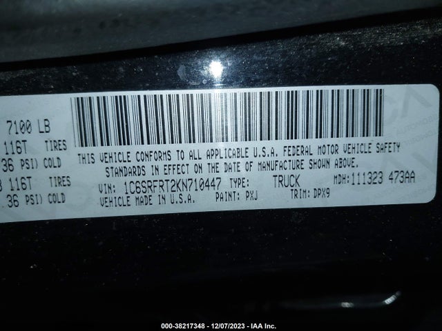 1C6SRFRT2KN710447 RAM 1500
