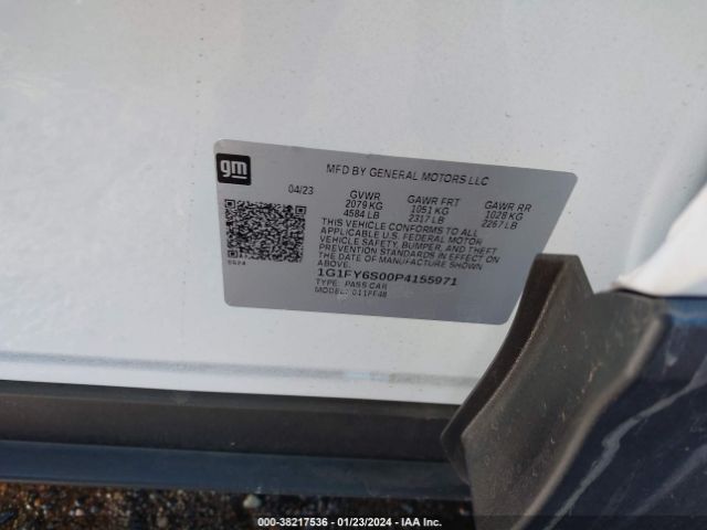 1G1FY6S00P4155971 Chevrolet Bolt Euv Fwd Lt