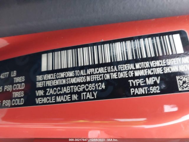 ZACCJABT9GPC65124 Jeep Renegade 75th Anniversary