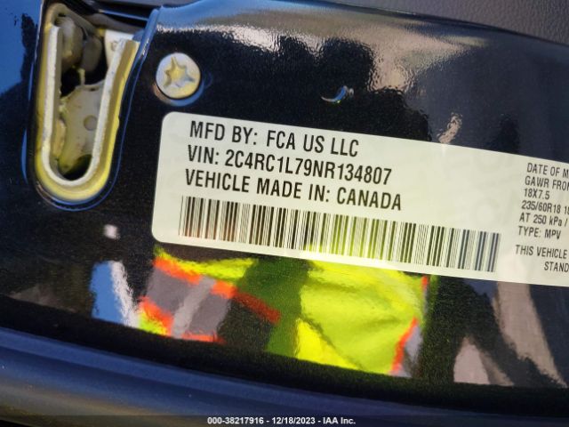 2C4RC1L79NR134807 Chrysler Pacifica Hybrid Touring L