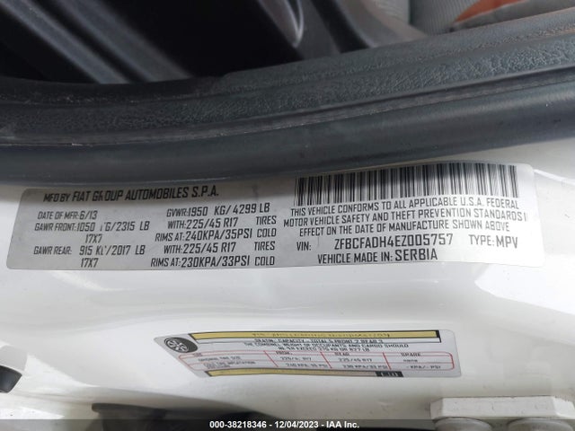 2014 FIAT 500L ZFBCFADH4EZ005757 Photo 8