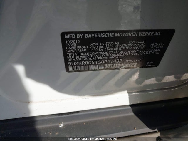 BMW X5 Xdrive35i 2016 5UXKR0C54G0P27432 Image 9