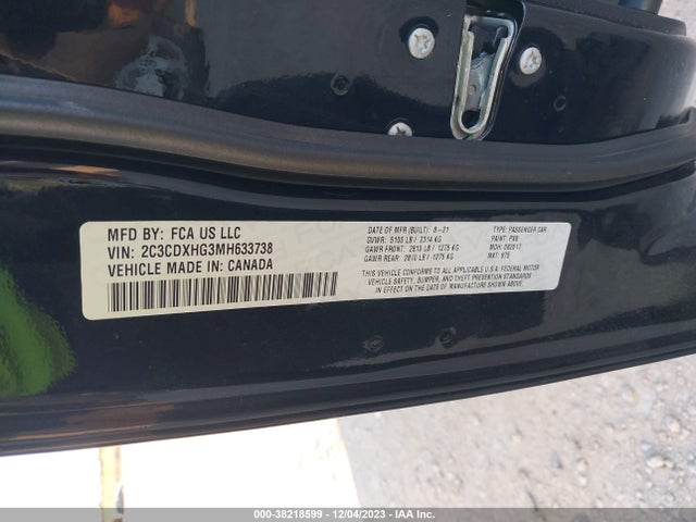 Dodge Charger Gt Rwd 2021 2C3CDXHG3MH633738 Image 9