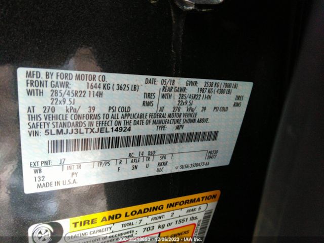 5LMJJ3LTXJEL14924 Lincoln Navigator L Reserve