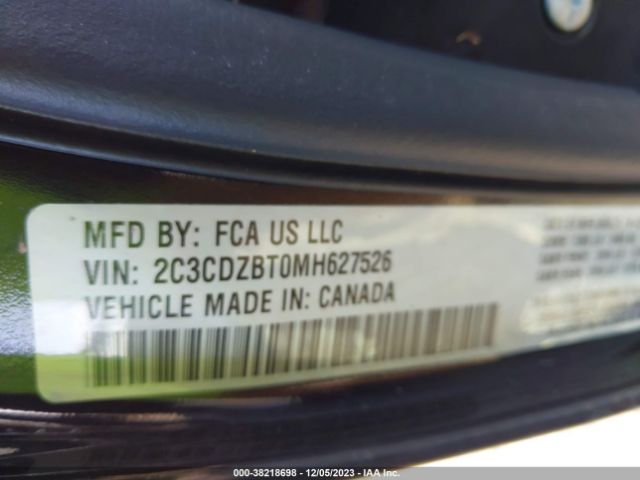 2C3CDZBT0MH627526 Dodge Challenger R/t