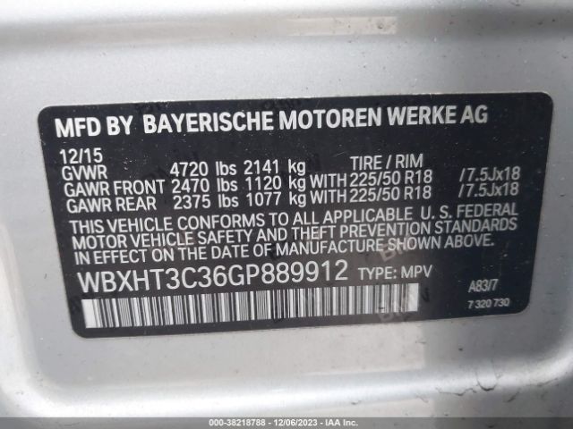 WBXHT3C36GP889912 BMW X1 Xdrive28i
