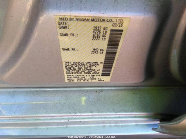 1N4AL3AP5HC126654 Nissan Altima 2.5 Sl