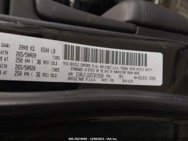2015 JEEP GRAND CHEROKEE 1C4RJFJG3FC815528 Photo 8
