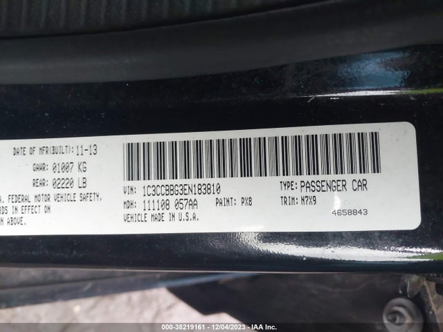 1C3CCBBG3EN183810 Chrysler 200 Touring