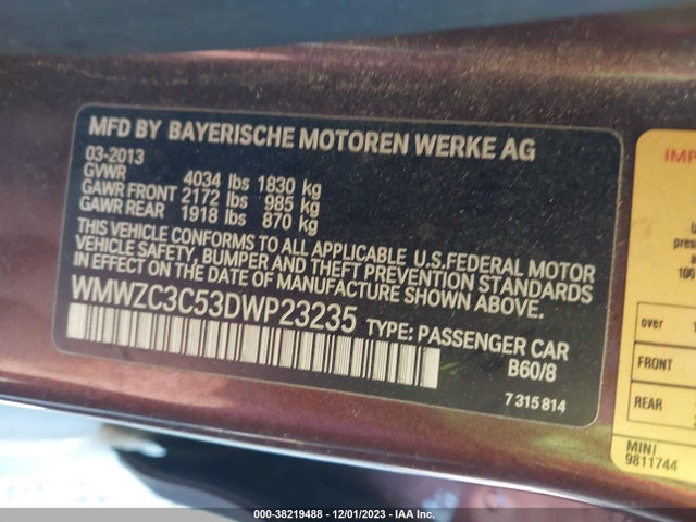 2013 MINI COUNTRYMAN WMWZC3C53DWP23235 Photo 8