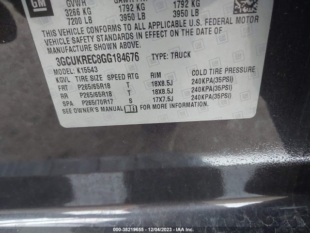 Chevrolet Silverado 1500 1lt 2016 3GCUKREC8GG184676 Image 9