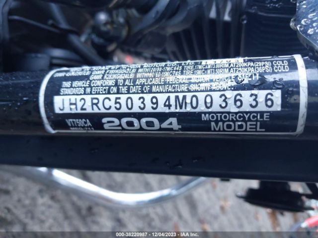 2004 HONDA VT750 JH2RC50394M003636 Photo 9
