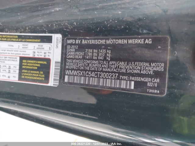 2012 MINI COOPER WMWSX1C54CT300237 Photo 8