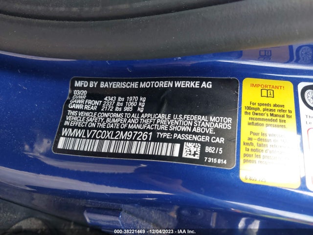 2020 MINI CLUBMAN WMWLV7C0XL2M97261 Photo 8