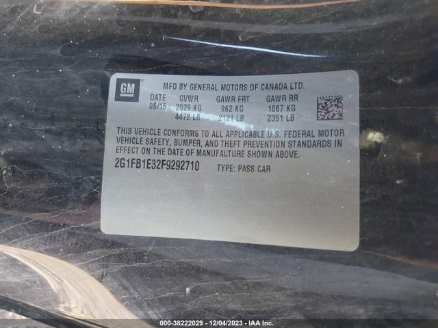 Chevrolet Camaro 2ls 2015 2G1FB1E32F9292710 Image 9