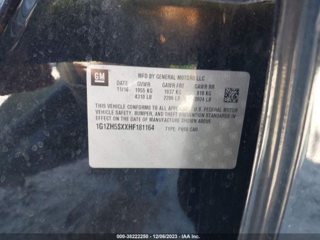 1G1ZH5SXXHF181164 Chevrolet Malibu Premier