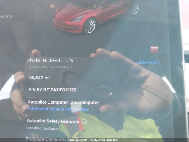 5YJ3E1EA1JF031122 Tesla Model 3 Long Range/mid Range