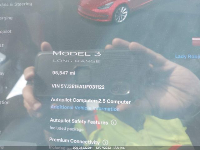 5YJ3E1EA1JF031122 Tesla Model 3 Long Range/mid Range