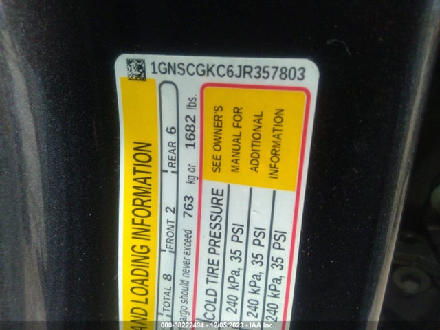 Chevrolet Suburban Ls 2018 1GNSCGKC6JR357803 Image 9