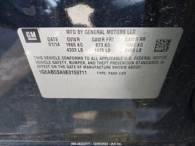 1G6AB5SA9E0159711 Cadillac ATS LUXURY
