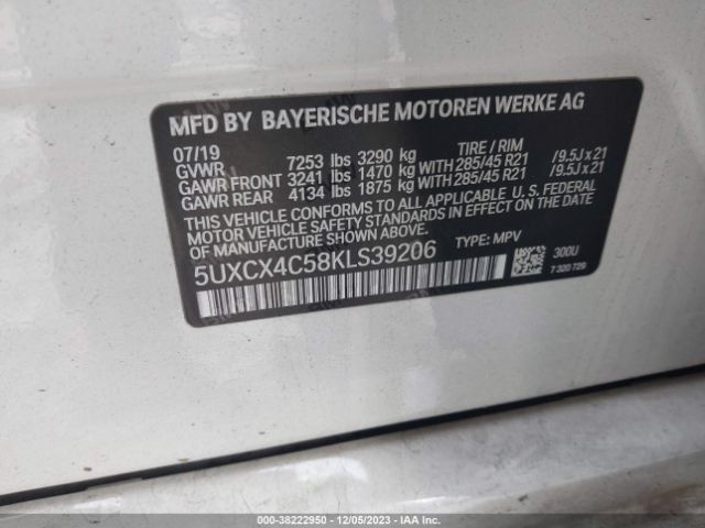 5UXCX4C58KLS39206 BMW X7 Xdrive50i