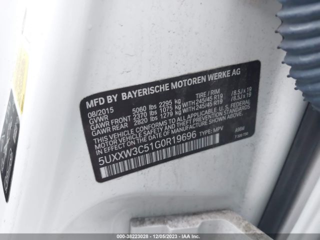 5UXXW3C51G0R19696 BMW X4 Xdrive28i