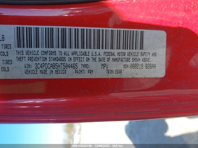 Dodge JOURNEY SE 2017 3C4PDCAB5HT504465 Image 9