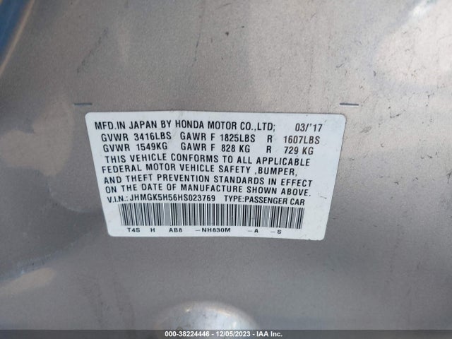 Honda FIT LX 2017 JHMGK5H56HS023769 Image 9