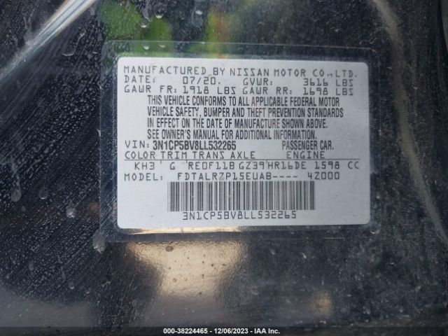 3N1CP5BV8LL532265 Nissan Kicks S Xtronic Cvt
