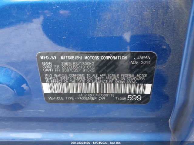JA32U2FU7FU009118 Mitsubishi LANCER ES
