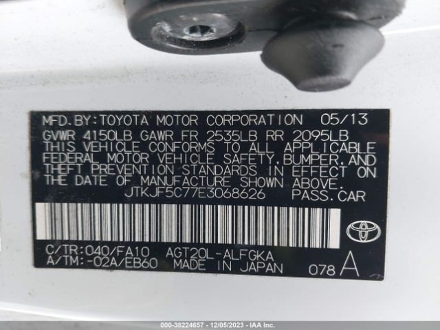 JTKJF5C77E3068626 Scion TC