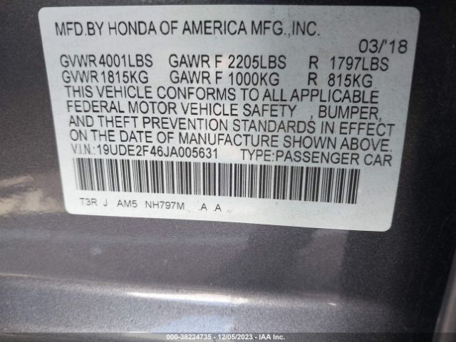 19UDE2F46JA005631 Acura Ilx Special Edition