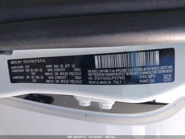 2018 FIAT 500X ZFBCFXABXJP637803 Photo 8