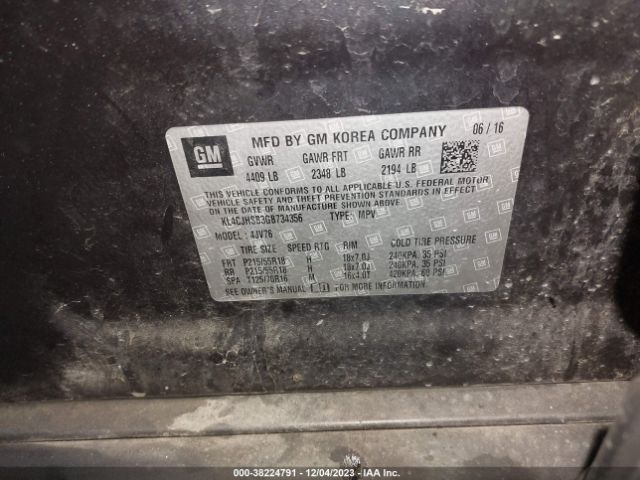 KL4CJHSB3GB734356 Buick Encore Premium