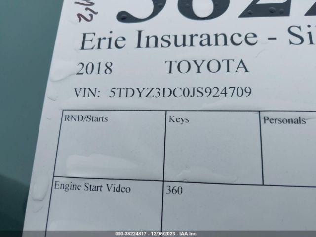 2018 TOYOTA SIENNA 5TDYZ3DC0JS924709 Photo 8