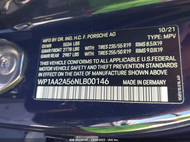 2022 PORSCHE MACAN WP1AA2A56NLB00146 Photo 8