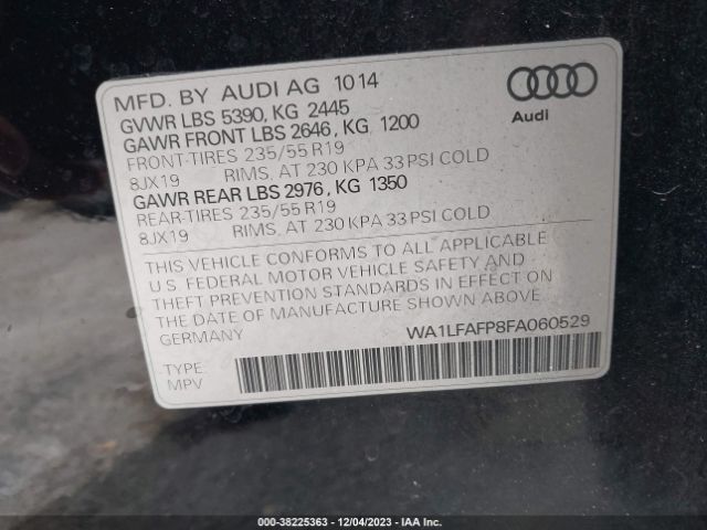 WA1LFAFP8FA060529 Audi Q5 2.0t Premium