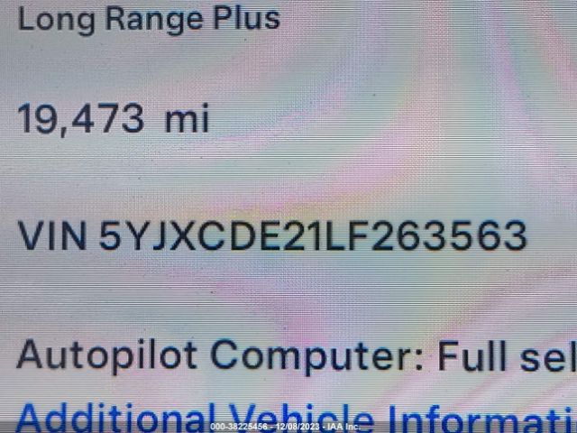 5YJXCDE21LF263563 Tesla Model X Long Range Dual Motor All-wheel Drive/long Range Plus Dual Motor All-wheel Drive