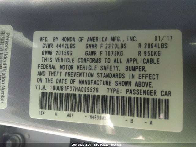 Acura TLX 2017 19UUB1F37HA009529 Image 9