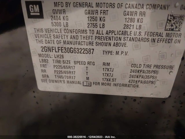 Chevrolet EQUINOX LT 2016 2GNFLFE30G6322587 Image 9