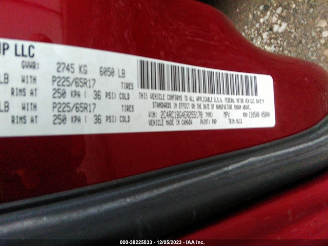 2C4RC1BG4ER255178 Chrysler Town & Country Touring