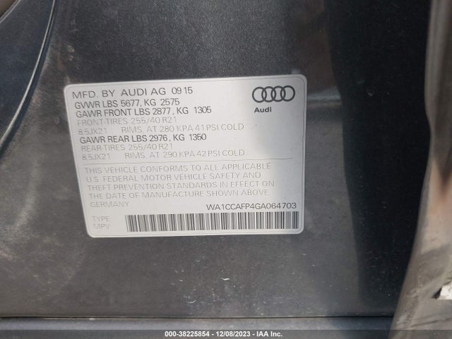 WA1CCAFP4GA064703 Audi Sq5 3.0t Premium Plus