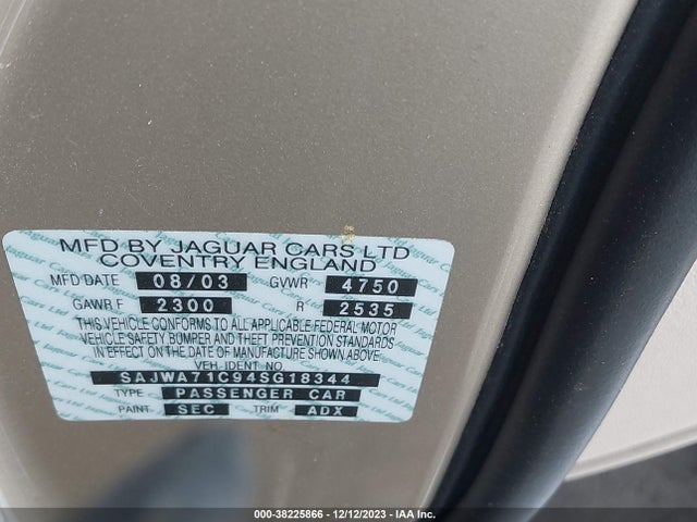 2004 JAGUAR XJ SAJWA71C94SG18344 Photo 8