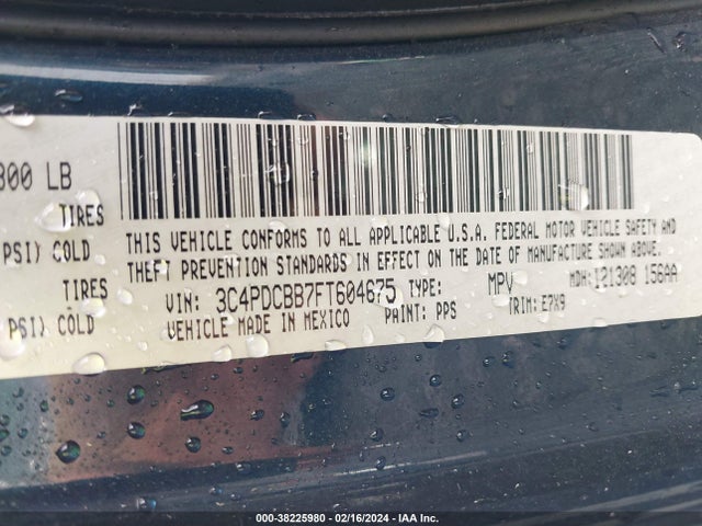 Dodge Journey Sxt 2015 3C4PDCBB7FT604675 Image 9
