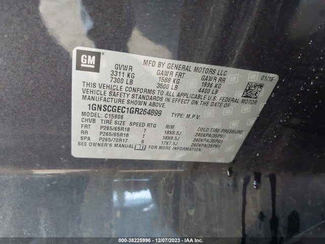 Chevrolet Suburban Ls 2016 1GNSCGEC1GR264899 Image 9