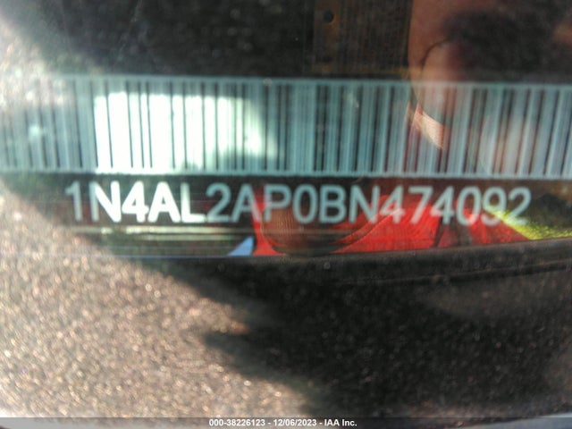 2011 NISSAN ALTIMA 2.5 S VIN: 1N4AL2AP0BN474092